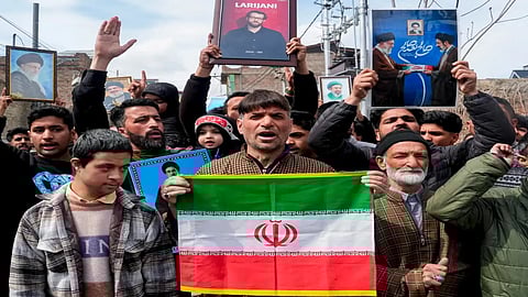 Kashmir sees peaceful Eid protests condemning Iran attacks