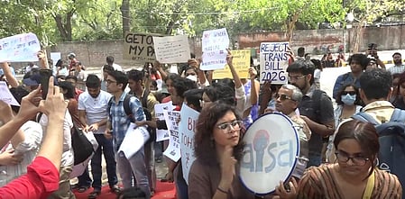 Trans community protests at Jantar Mantar against Transgender Bill