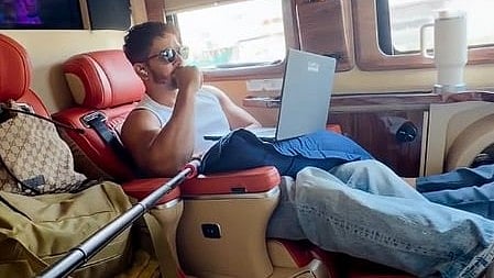 Harshvardhan Rane studies for exams en route to the location of