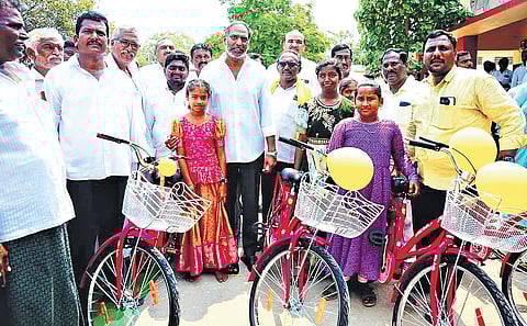 Speaking on the occasion, he said authorities have already distributed 10,450 bicycles to students across Addanki constituency and will complete the programme by April 15.