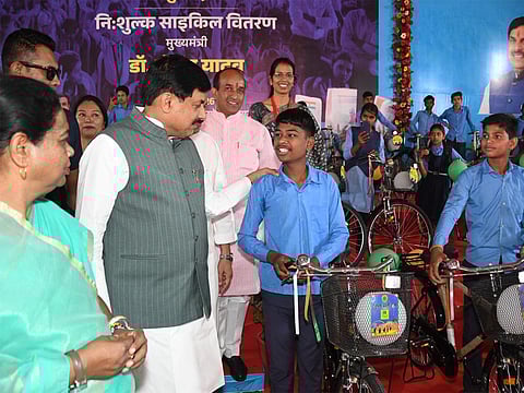 MP: CM Yadav launches 'State-Level Praveshotsav-2026' under School Chalein Hum Campaign in Bhopal; distributes free bicycles, textbooks