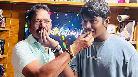 Mohan Raj and his son Kshithij Raj