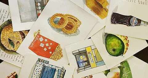 Her art conveys her nostalgia on paper and includes several popular as well as little known places that do the same job; cater to Chennai's spirit | Chitra Iyer
