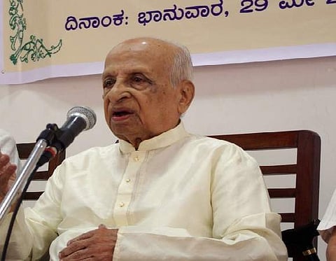 G Venkatasubbaiah speaking at a conference
