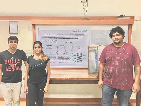 Dhruv Suri (Aeronautical), Priyanshi Somani (Computer Science), and Raahil Nayak (Aeronautical)
