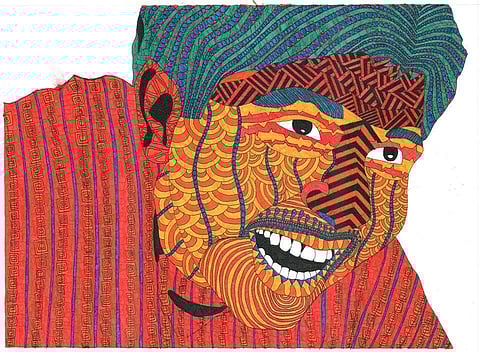 Ayush’s paintings were put up for an exhibition in 2014 at the MG Road Metro Station | Image: Facebook