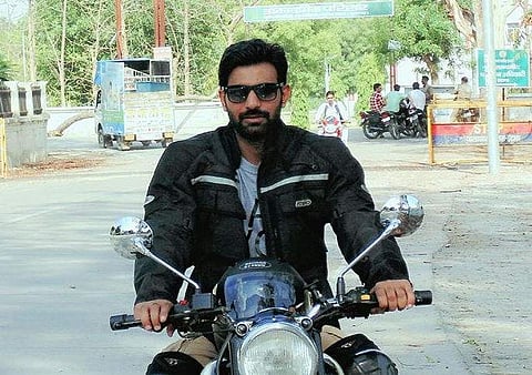 Shrawan Kumar Yadav hitting the road