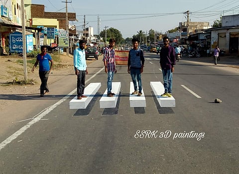Krishna's 3D zebra crossing