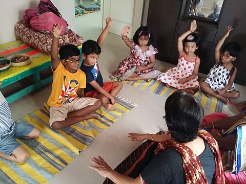 Children learning the art of sustainable relationships at Green Minds