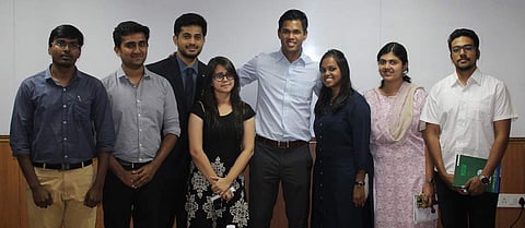 Somdev Dev Varman with other members of the Institute