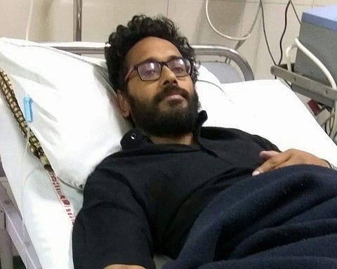Joshnil K Abraham when he was admitted at AIIMS | Facebook