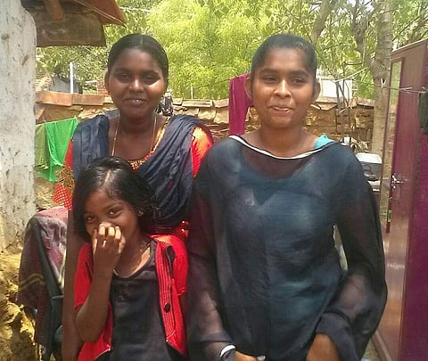 Anandha Jothi with her sisters