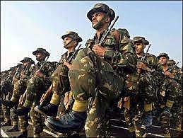Army men being taught Chinese