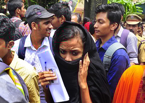 Female candidates at a Kerala centre were asked to remove clothes