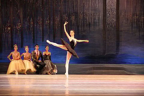 The Swan Lake being performed, in all it's grandeur, by the Royal Russian Ballet