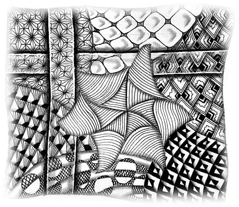 Zentangle is a conscious process that brings down your stress levels in a jiffy