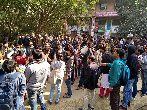 JNU students stage massive stir against mandatory attendance diktat. Will it work?