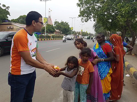 They have covered five cities till now including Kerala during the floods, where they distributed meals from the calories collected during the run