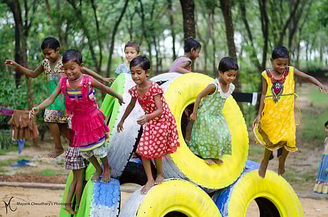 Most of the children who study at these schools come from slums with zero amenities