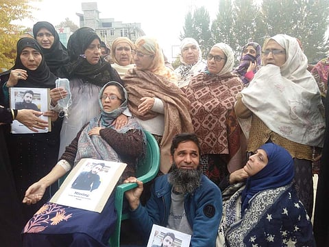 The family protested in Srinagar on Thursday, November 1, after he went missing