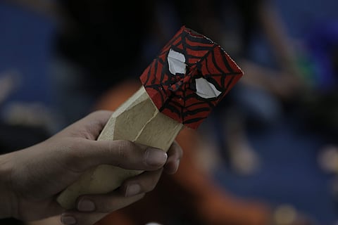 Spiderman's puppet version | Pics: Gurkul School of Design