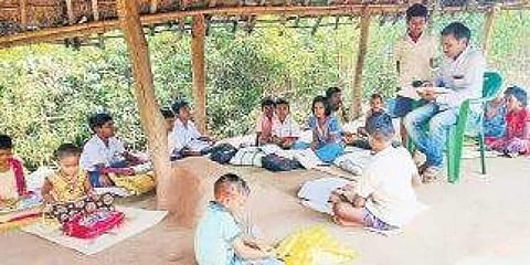 Shrishapal school is not the solitary example in the district which has several pockets where primary education is in a shambles