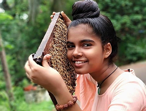 Oli Aman Jodha with honey bees | Pic: Facebook