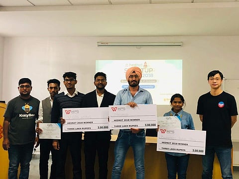 Kraybee awarding the winners of the national level startup competition