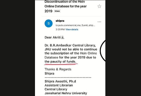 The screenshot of the email (pic:Facebook/ N Sai Balaji)
