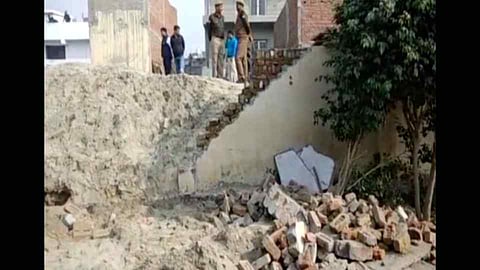 The collapsed wall