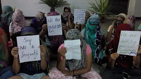 This was the first protest that the nine-year-old university saw | Pic: Mukesh Kharwal