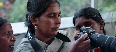 Women farmers have made short videos for channels like Doordarshan, Maa TV and ETV. Their movies have been screened in Mumbai and Delhi too (Pic: All About Michelle)