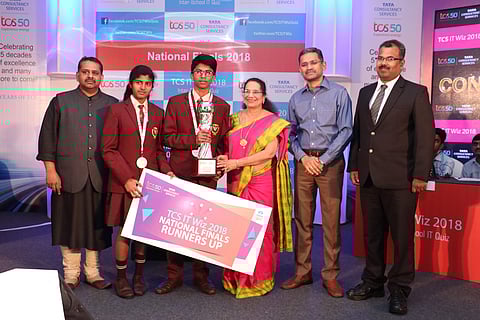Harsh and Yazhini at the IT Wiz whichis is an annual competition hosted by TCS
