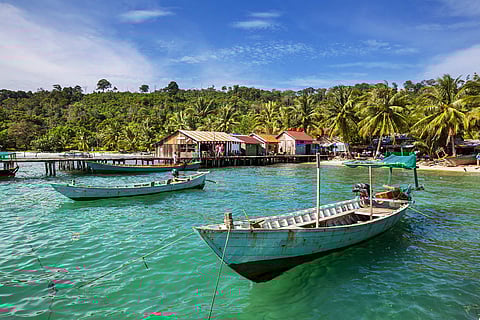 A view of Kampot, Cambodia