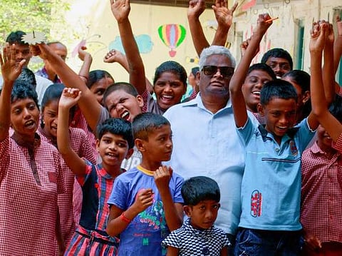 Kathavarayan with his students