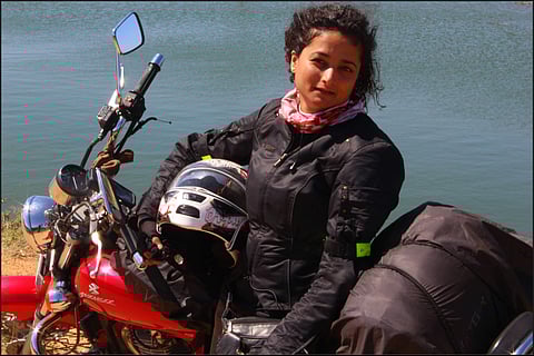 Gupta loves to travel on her bike