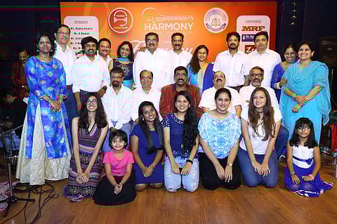 VG Suresh with some of the singers