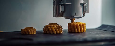 Researchers used a prototype 3D printer to create food with microstructures that replicated the physical properties and nanoscale texture
