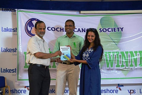 Actress Manju Warrier and Dr V P Gangadharan at Manu's book launch