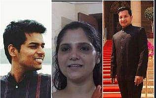 The UPSC toppers — Durishetty Anudeep, Anu Kumari and Sachin Gupta
