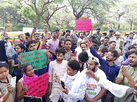 Students of all religions from AMU have come together to protest against the Hindu Yuva Vahini