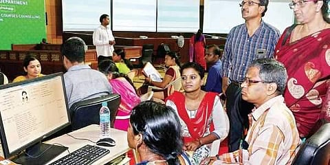 PG medical and dental counselling being held at Government Omandurar Hospital in the city on Sunday
