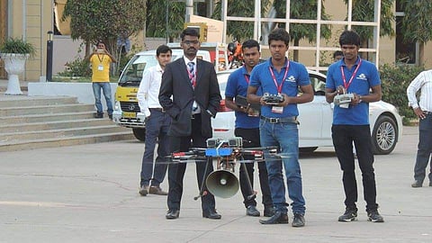 Garuda Aerospace, a company formed by the students from the Agni College of Technology in Chennai, has designed a first-of-its-kind UAV that acts as repeller to elephants