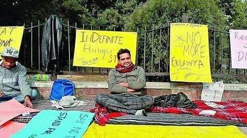 Dilaap Yadav went on a hunger strike during the UGC protests in January 2017