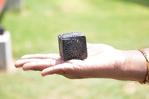 The satellite weighs only 33.36 grams