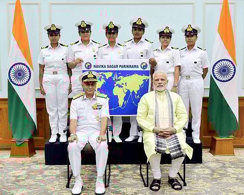 The INSV Tarini was built by Aquarius Shipyard in Goa | Pictures: PTI
