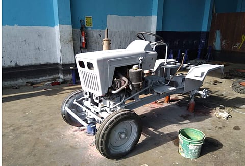 The total cost of building the tractor was Rs 3,52,000 out of which the cost of the engine was Rs 73,160