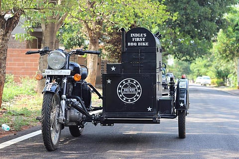 A Royal Enfield with a barbeque? You should definitely check it out!
