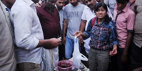 Hannan at the market