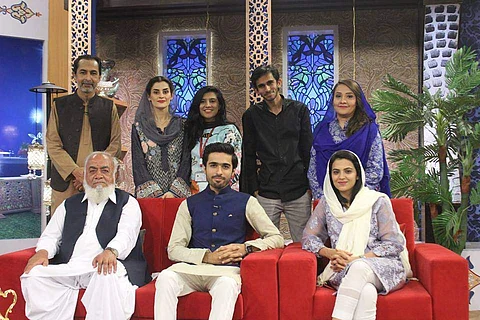 Team Actcept with TV show anchors and other guests